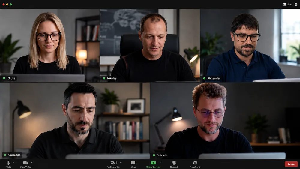 Il team Founderia al lavoro durante una riunione